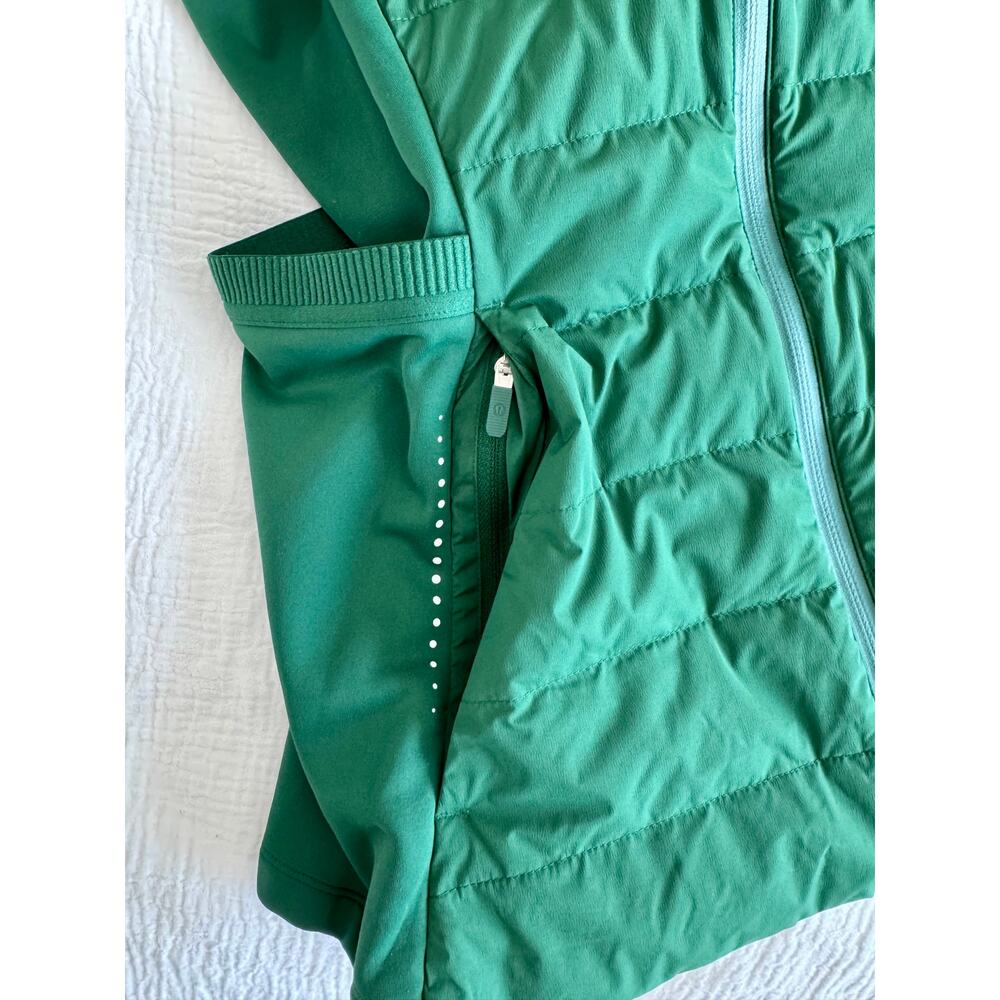 Lululemon Quilted Vest Women’s 8 Green Down For It All Everglade Athleisure - Picture 6 of 16